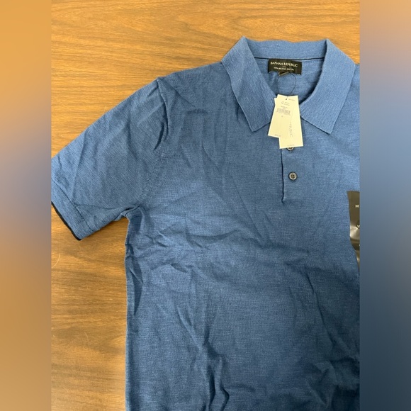 Men’s sz medium Banana Republic polo Medium blue - Picture 2 of 4
